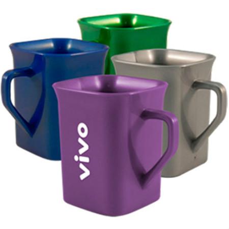 Caneca Quadrada Metalizada 250 ml